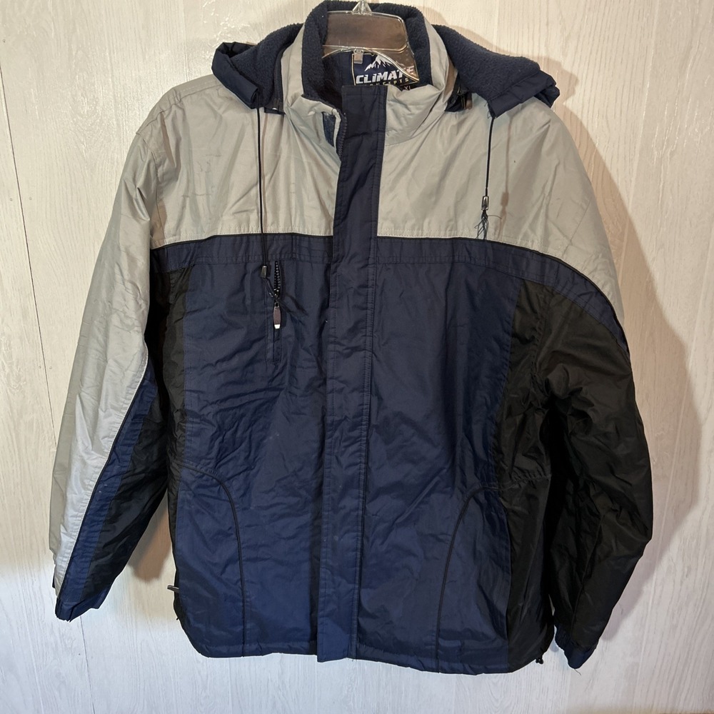 climate concepts jacket XL‎ Navy Gray Parka Winter Coat